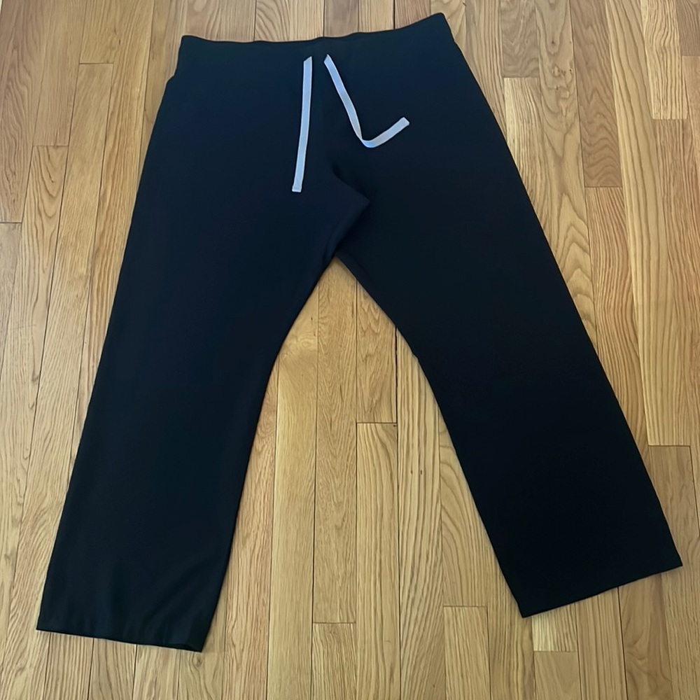 Figs Black Livingston Scrub Pants, Sz. Petite Large